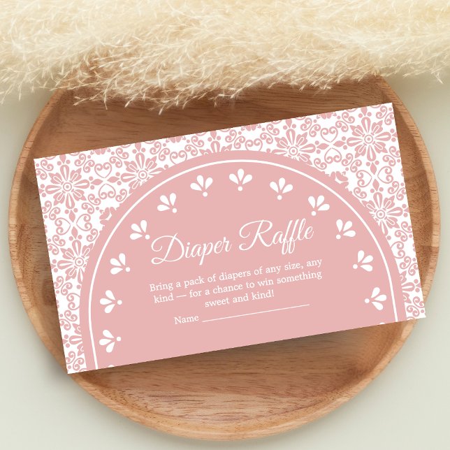 Cartão De Informações Cielito Lindo Papel Picado Shower Diaper Raffle (Cielito Lindo Papel Picado Fiesta Baby Shower Diaper Raffle)