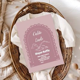 Cartão De Informações Cielito mexicano, rosa, bonito, Diapper Raffle