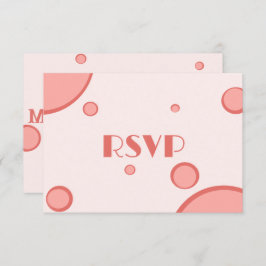 Cartão De Informações Círculos cor-de-rosa retrorreflectores Casamento e