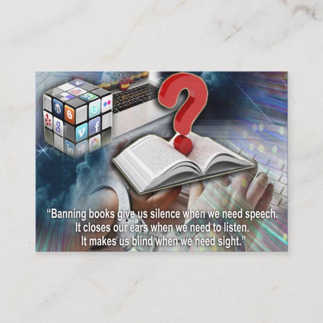 Cartão De Informações Citação em torno dos livros (Frente)