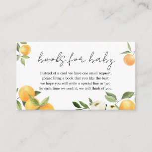 Cartão De Informações Citrino Botânico Laranja Pequeno Livro Cutie para