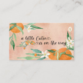 Cartão De Informações Citrus A Little Cutil Watercolor Orange Chá E