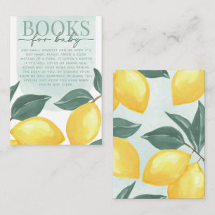 Cartão De Informações Citrus Lemon Book Request for Baby Card Insert