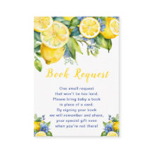 Citrus Lemon Mediterranean Baby Showe Book Request
