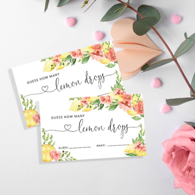 Cartão De Informações Citrus Quantos Limões Caem Jogo De Chá de panela (Criador carregado)