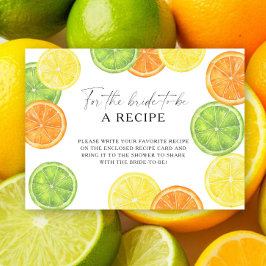 Cartão De Informações Citrus - Receita para a noiva