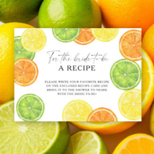 Cartão De Informações Citrus - Receita para a noiva