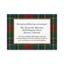 Clan MacClain Tartan Xadrez Enclosure Card