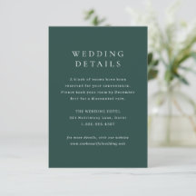Classic Emerald Green Simple Wedding