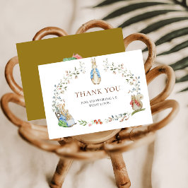 Cartão De Informações Classic Peter Rabbit Baby Shower Thank You 
