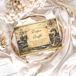 Cartão De Informações Classic Storybook Pirate Diapper Raffle