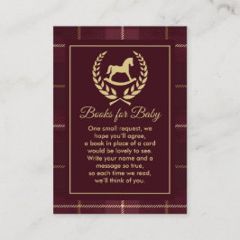 Cartão De Informações Classic Vintage Polo Horse Party Baby Shower