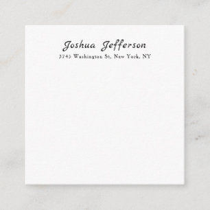 Cartão De Informações Classical Professional Creative Plain Black White