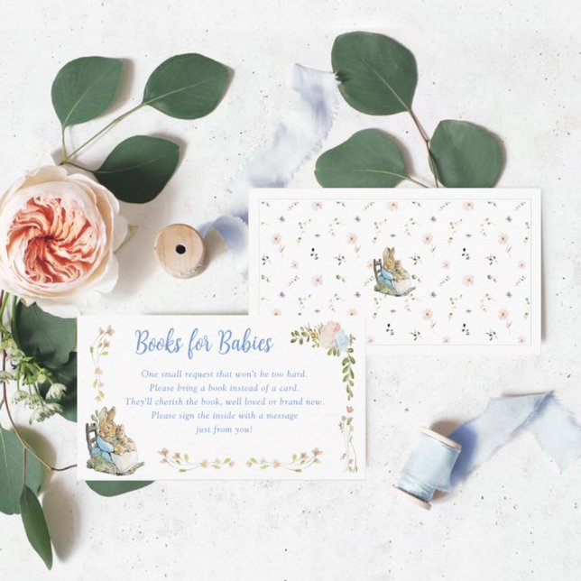 Cartão De Informações Clássico Peter, o Coelho Gêmeos Livros para Bebês (Criador carregado)