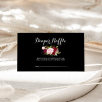 Clássico preto tropical e Fralda borgonha Raffle