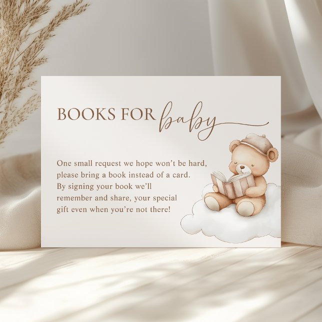 Cartão De Informações Cloud Nine Teddy Bear Baby Shower Books for Baby (Criador carregado)