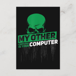 Cartão De Informações Código Admin do Nerd Hacker do Engenheiro Sysadmi