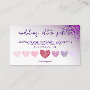 Cartão De Informações Código de Casamento de Roupas Violet Magenta QR