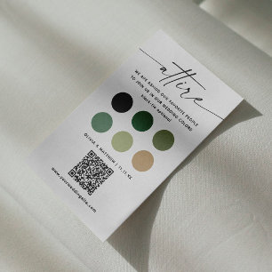 Cartão De Informações Código de Vestido de Casamento de Woodland + QR   