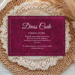 Cartão De Informações Código de Vestido de Noiva Elegante Clássico Borgo