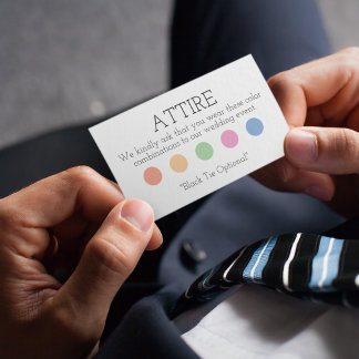 Cartão De Informações Código de vestimenta