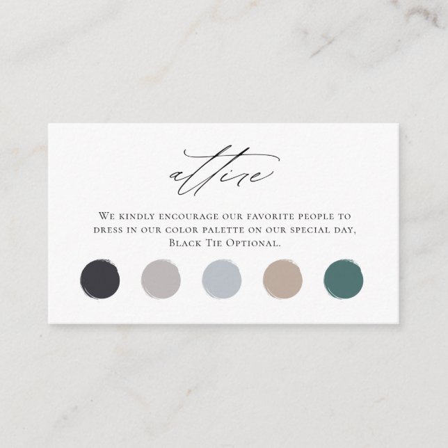 Cartão De Informações Código de Vestimenta Única para Convidados de Casa (Frente)