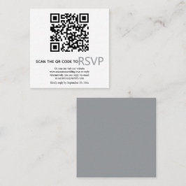 Cartão De Informações Código QR: casamento moderno de RSVP online