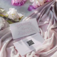 Código QR Casamento Registro rosa Elegante Elegant