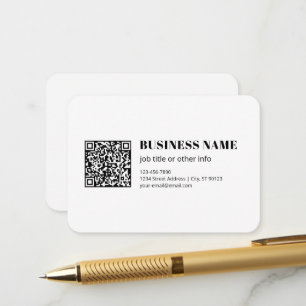Cartão De Informações Código QR comercial & Texto retrô-moderno editável