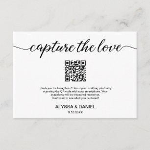 Cartão De Informações Código QR compartilhamento de fotos de casamento C