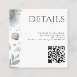 Cartão De Informações Código QR da Praia da Pastel