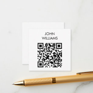Cartão De Informações Código QR de abertura de exposição da empresa pers
