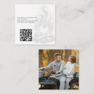 Cartão De Informações Código QR de Amor em Acampamento
