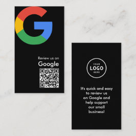 Cartão De Informações Código QR de Avaliação do Google Moderno e Elegant