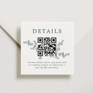 Cartão De Informações Código QR de Casamento Adelaide