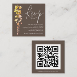 Cartão De Informações Código QR de Casamento de Casamento de Terras Terr