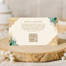 Código QR de casamento em creme com renda floral e