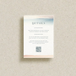 Cartão De Informações Código QR de Casamento Wailea