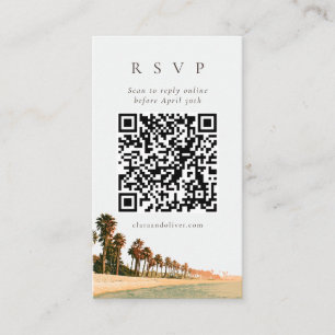 Cartão De Informações Código QR de Confirmação de Presença para Casament