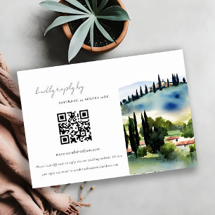 Cartão De Informações Código QR de confirmação de presença para casament