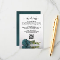 Código QR de Detalhes de Casamento Elegante Rosa A