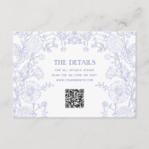 Código QR de Detalhes de Casamento Floral de Jardi