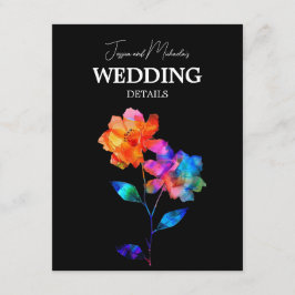 Cartão De Informações 🌈 Código QR de detalhes do casamento LGBTQ Pétala