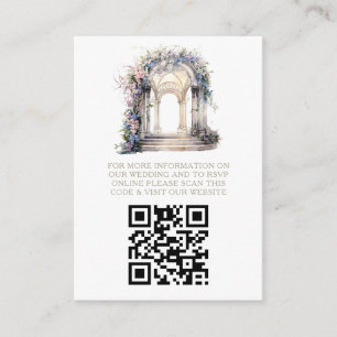 Cartão De Informações Código QR de Foto de Arch Floral do Site de Casame