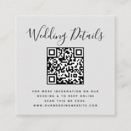 Cartão De Informações Código QR de Foto de Confirmação de Presença