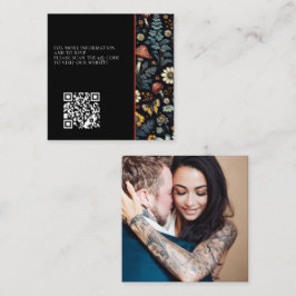 Cartão De Informações Código QR de Foto do Jardim Cottagecore