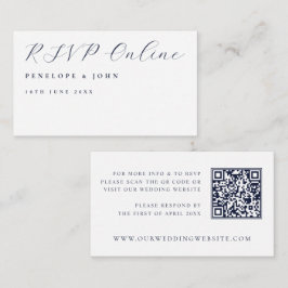 Cartão De Informações Código QR de Letra Branca Elegante para Site de RS