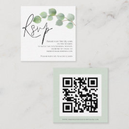 Cartão De Informações Código QR de Resposta de Casamento com Letra de Eu