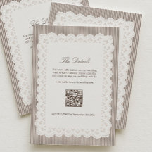Código Qr de RSVP de Detalhes de Casamento com Ren