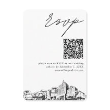 Código QR de RSVP moderno para casamento em San Jo